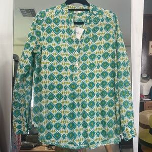 Nimbu Avani Shirt in IKat Peacock